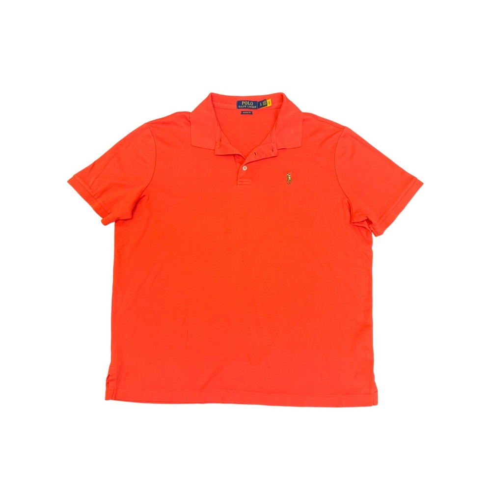 Ralph Lauren Classic Fit Polo Shirt Men Large in Coral Pony Logo
